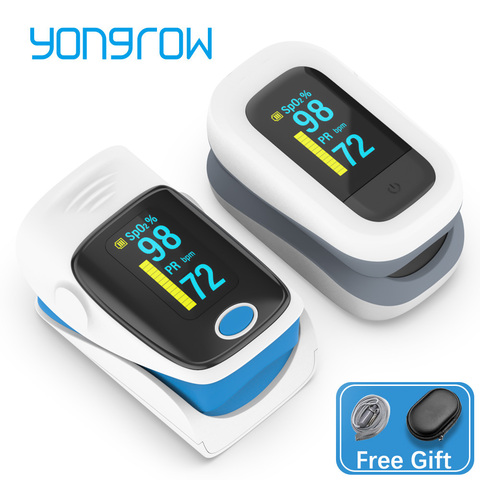 Yongrow Medical Household Digital Fingertip Pulse Oximeter Blood Oxygen Saturation Meter Finger SPO2 PR Monitor Health Care CE ► Photo 1/6