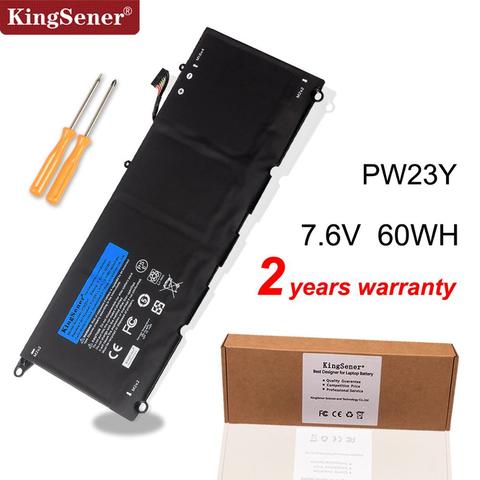 Kingsener PW23Y Replacement New Laptop Battery for DELL XPS 13 9360 Series RNP72 TP1GT PW23Y 7.6V 60WH ► Photo 1/6