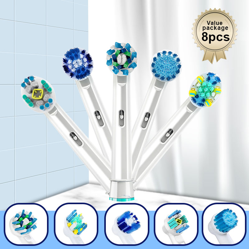 Buy Online Oral B Electric Toothbrush Heads Replaceable Brush Heads For Oral B Vitality Cross Action Advance Triumph 3d Excel Refills 8pcs Alitools