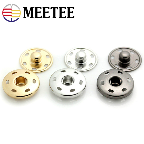 50Set 8-30mm Metal Press Studs Buttons Scrapbooking Invisible Snap Fasteners Button Sewing Children Shirt Coat Accessories ► Photo 1/2