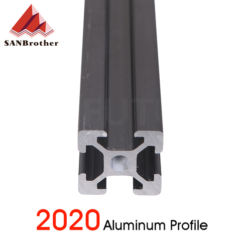 1PC BLACK 2022 European Standard Anodized Aluminum Profile Extrusion 100mm - 800mm Length Linear Rail 500mm for CNC 3D Printer ► Photo 1/5