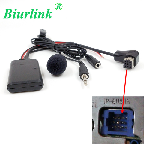 Biurlink For Pioneer 11Pin IP-BUS IN Port 300CM Car Radio AUX Audio Input Wireless Bluetooth Hands Free Microphone Adapter Cable ► Photo 1/6