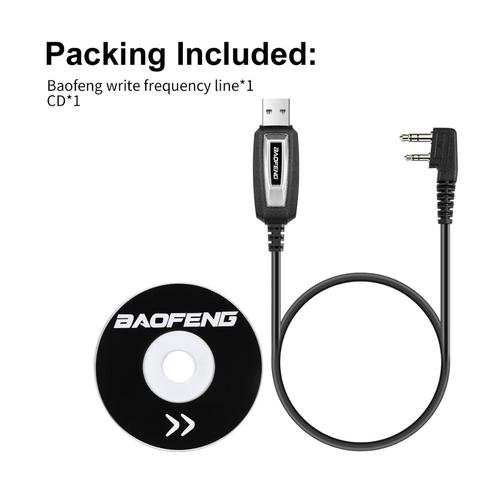 BAOFENG 2 Pins Plug USB Programming Cable for Walkie Talkie for UV-5R serise BF-888S Kenwood wouxun Walkie Talkie Accessories ► Photo 1/6