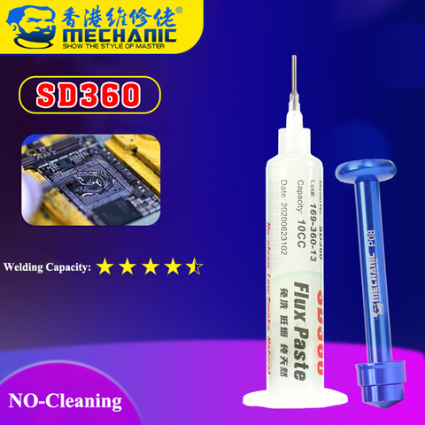 Mechanic SD360 Flux Solder Paste No-clean Transparent Welding Paste Flux With Push Rod for PCB SMD BGA Soldering Tools ► Photo 1/6