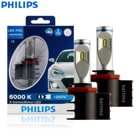 Philips Automotive Lighting H7 Ultinon Essential LED Fog Lights, 2 Pack