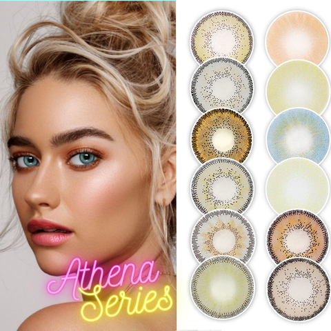 2pcs(1Pair) Colored Contact Lenses Eye Athena Seriers Yearly Contact Lenses Color Cosmetic Contact Lens for Eyes Bio-essence ► Photo 1/6