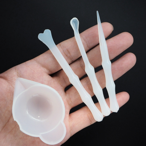 Silicone Tools for UV Resin Epoxy Molding Silicone Dispensing Cup Stirring Bars with Card Slots Dispensing Cups ► Photo 1/6