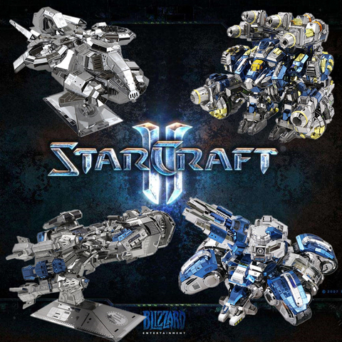 MU 3D Metal Puzzle Model Star Craft 2 Siege Tank Terran Battle Cruise DIY 3D Laser Cut Assemble Jigsaw  GIFT For Adult ► Photo 1/6