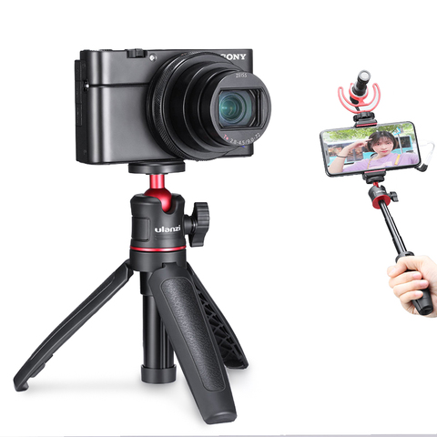 Ulanzi MT-08 DSLR SLR Phone Vlog tripod Cold Shoe Phone Mount Holder for Microphone LED Light Mini Tripod for Sony A6400 A6300 ► Photo 1/6