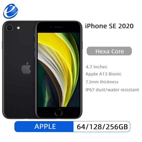 Unlocked Apple iPhone SE 2022 Smartphones 4.7 inch A13 Original iPhone SE 3G. RAM. 64/128/256GB ROM Hexa Core Cellphones 1821mAh ► Photo 1/5