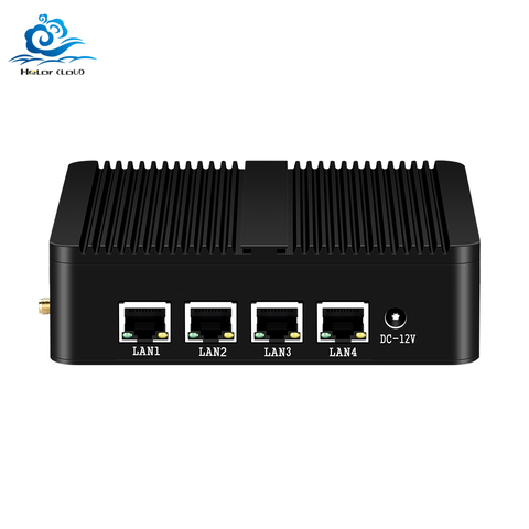 Fanless Mini PC 4 Gigabit Windows 7/8/10 Celeron J1800 J1900 N2806 4*LAN Firewall Router 4*RJ45 Wifi Industrial Computer ► Photo 1/6