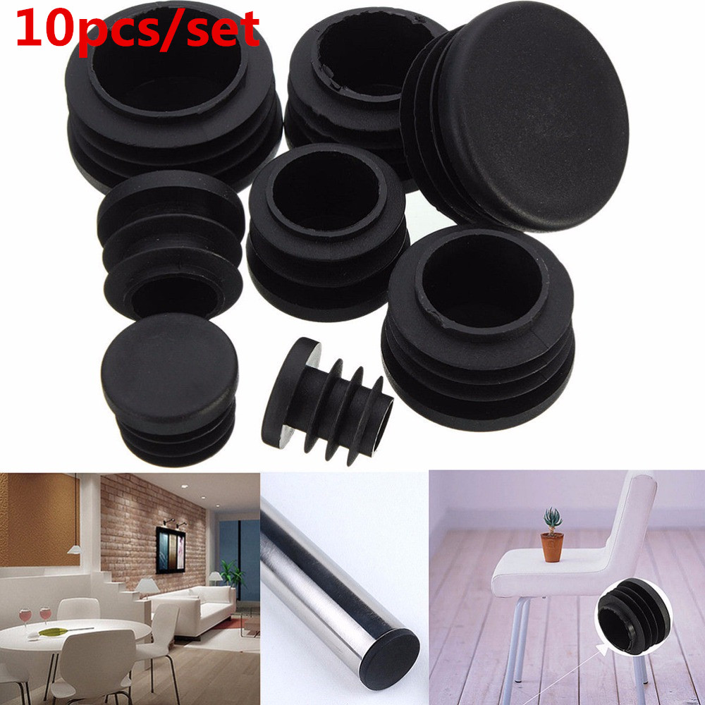 Round Plastic Black Blanking End Cap 12mm~76mm Caps Tube Pipe Inserts Plug Bung 