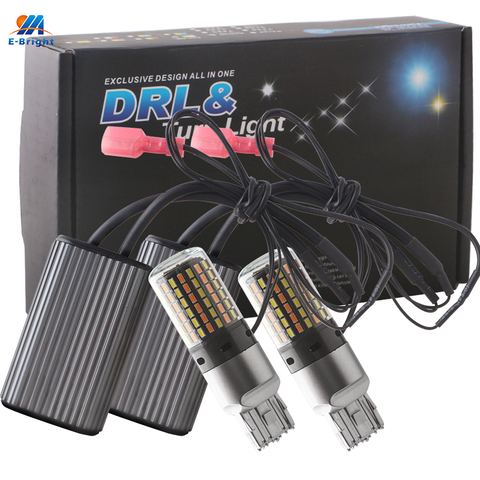 1Set NO Error LED Canbus Light 1156 P21W BA15S PY21W BAU15S 3156 7440 W21W T20 Car DRL Turn Signal Dual Mode 2 in 1 Switchback ► Photo 1/6