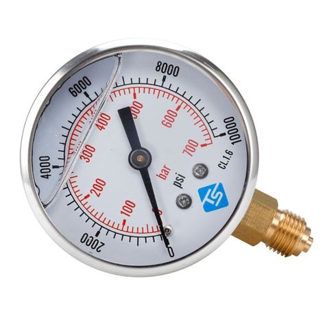 GLYCERINE FILLED PRESSURE VACUUM COMPOUND GAUGES 68mm DIAL VAC to 10000 PSI BTM R9JF ► Photo 1/6