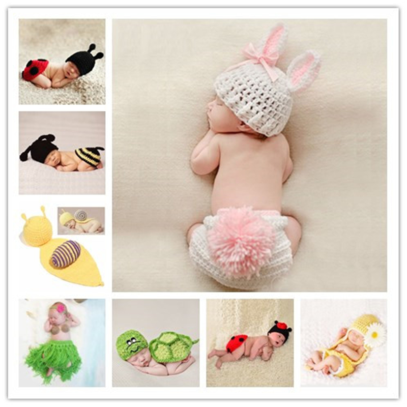 Newborn Baby Crochet Knit Costume Photo Photography Prop Outfits Delicate D6F7 