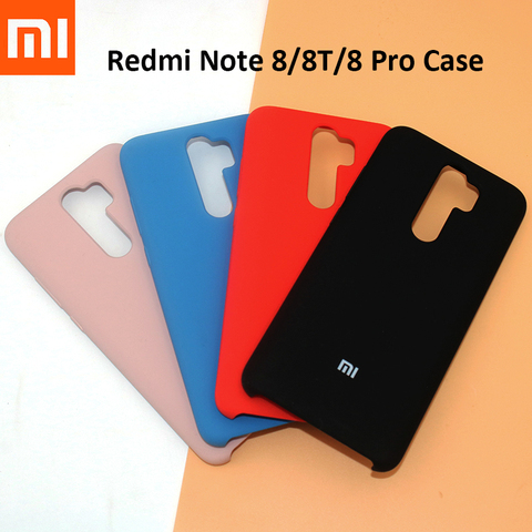Original XIAOMI Redmi Note 8/8 Pro 8T Liquid Silicone Case Silky Soft-Touch Back Cover For Red mi note8 Pro Phone Shell ► Photo 1/6