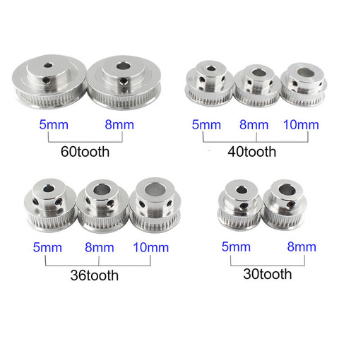 GT2 Pulley 30 36 40 60 Tooth 60T 5mm Bore GT2 Timing Pulley for Reprap 3D Printer Parts gt2 pulley 60 teeth ► Photo 1/6