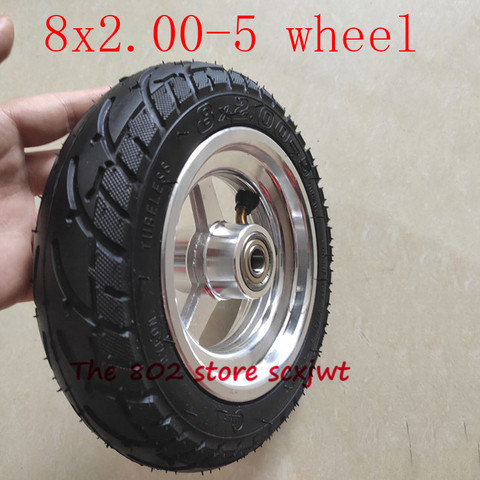 Size 8x2.00-5 tubeless wheel tyre  DIY 8*2.00-5 vacuum wheel with alloy hub can be used for KUGOO S1 S3 Electric Adult Scooter ► Photo 1/6