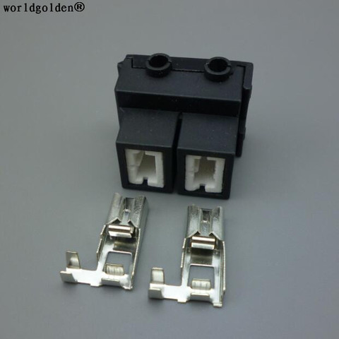 Worldgolden 2 Pin H7 ceramic high temperature ceramics corner H7 bulb socket plug connector H7-2B bend ► Photo 1/4