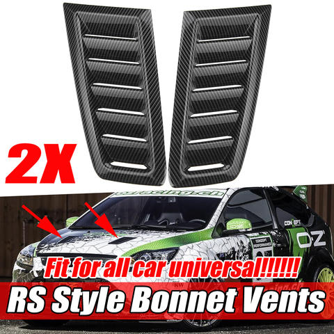 2x ABS Universal Car Front Bonnet Vents Hood For Ford For Focus For BENZ For Audi For BMW For Honda For Toyota For Mazad For VW ► Photo 1/6