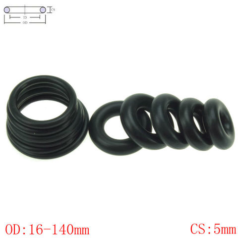 CS 5mm OD16-140mm NBR Rubber O Ring O-Ring Oil Sealing Gasket Automobile Sealing ► Photo 1/5