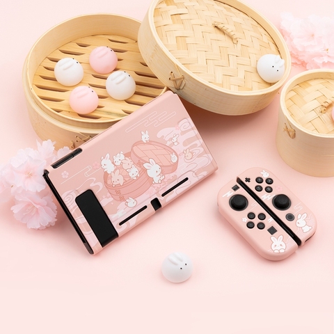 Geekshare Nintendo Switch Steamed Bread Rabbit Cartoon Cute Dessert Fairy League Soft Cover Back Girp Shell For Nintendo Switch ► Photo 1/6