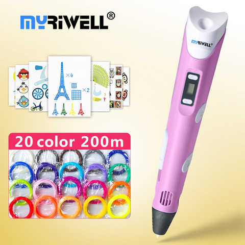 myriwell 3d pens + 20 * 10m ABS Filament,3 d pen 3d model,Creative 3d printing pen,pen-3d magic penChildren giftspen 3 d ► Photo 1/1