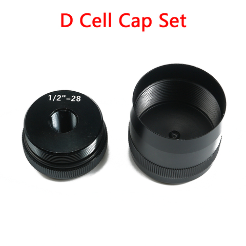 For Maglite D Cell Cap Set 1/2-28 Aluminum End Caps Black High Quality 6061 Aluminum ► Photo 1/5