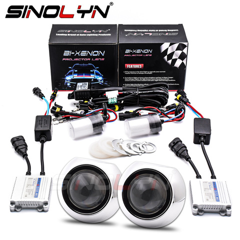 Sinolyn Bixenon Projector Lens Full Kit Headlight Lenses Mini 8.0 WST Iris H1 HID For H4 H7 Car Automobiles Accessories Retrofit ► Photo 1/6