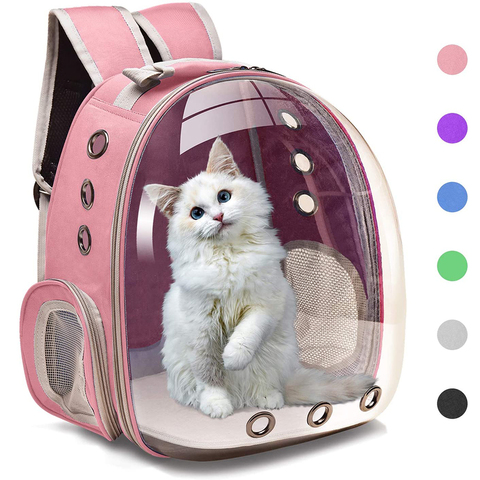 Cat Carrier Bags Breathable Pet Carriers Small Dog Cat Backpack Travel Space Capsule Cage Pet Transport Bag Carrying For Cats ► Photo 1/6