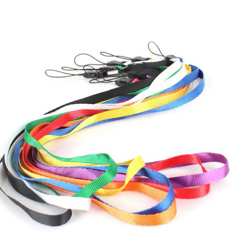 10Pcs Random color Lanyards Neck Strap For ID Pass Card Badge Gym DIY Hang Rope Cell Phone Lanyard Key Mobile Phone USB Holder ► Photo 1/6