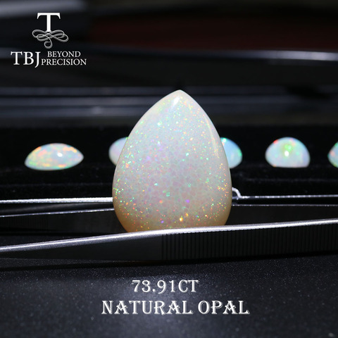 TBJ ,73.91 ct Marvellous Shinning Opal precious natural gemstone pear shape full fire ethiopia Opal for DIY Fine Gold  jewelry ► Photo 1/5