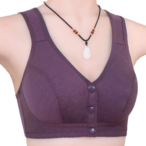 Fashion Mom Vest Brassiere Women Comfortable Front Button Bra