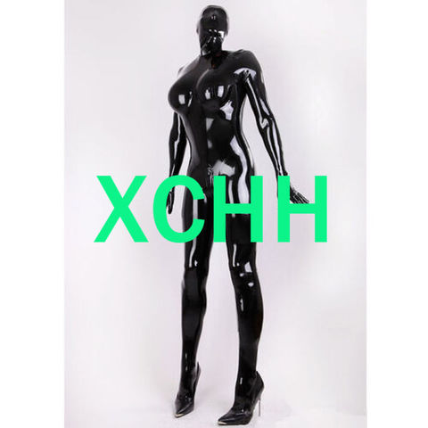 Nature Sexy Latex Man Body Catsuit Inflatable Breast with hood&sock&gloves with back zippers alice in wonderland costume adult ► Photo 1/6