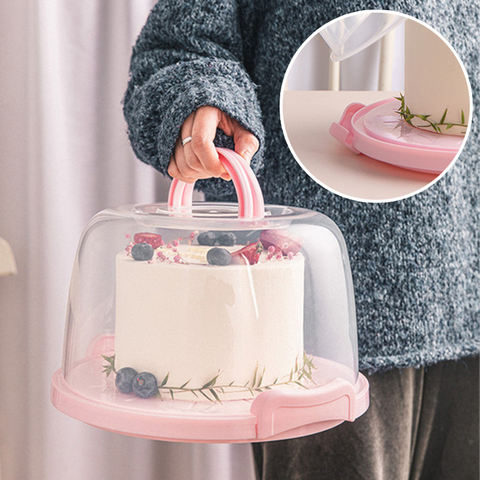 6/8/10 inch Portable Cake Box Food Fresh-keeping Box Refrigerator Fresh-keeping Receiving Box Fruits Vegetables Storage Boxs ► Photo 1/6