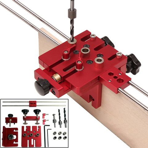 Doweling Jig Woodworking 3 In 1 Hole Drill Punch Positioner Guide Locator for Furniture Fast Connecting Woodworking DIY tools ► Photo 1/6
