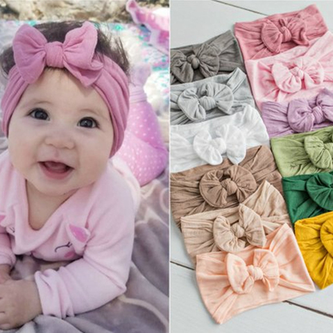 1 PCS Baby Girl Headband Infant Hair Accessories Bows Newborn Headwear Rabbit Ear Headwrap Gift Toddlers Bandage Ribbon ► Photo 1/6
