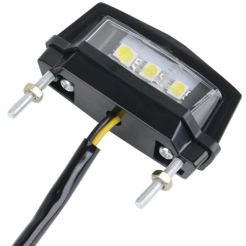 2022 New 12V Motorcycle License Plate LED light Waterproof Motorcycle License Light ► Photo 1/6