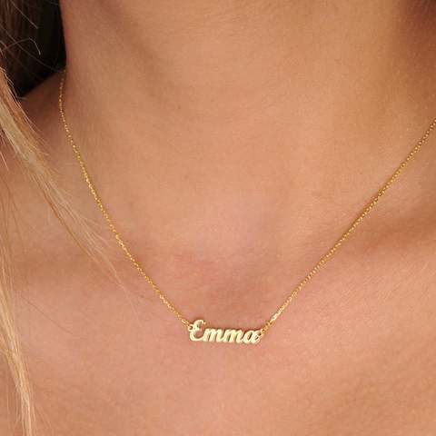Emma Necklace Custom Gift Name Customized Stainless Steel Pendant Necklace Birthday Gift Christmas Gift for Mom ► Photo 1/6