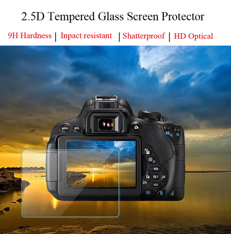 2pcs HD Tempered Glass Screen Protector Film For Nikon D500 D7100 D7200 D610 D600 D750 D810 D800 D800E D850 D4S D5200 D5100 ► Photo 1/5