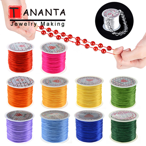 0.6/0.8mm DIY Crystal Beading Stretch Cord for Jewelry Making Strong Elastic Thread Rope Beaded Bracelet String Line Accessory ► Photo 1/6