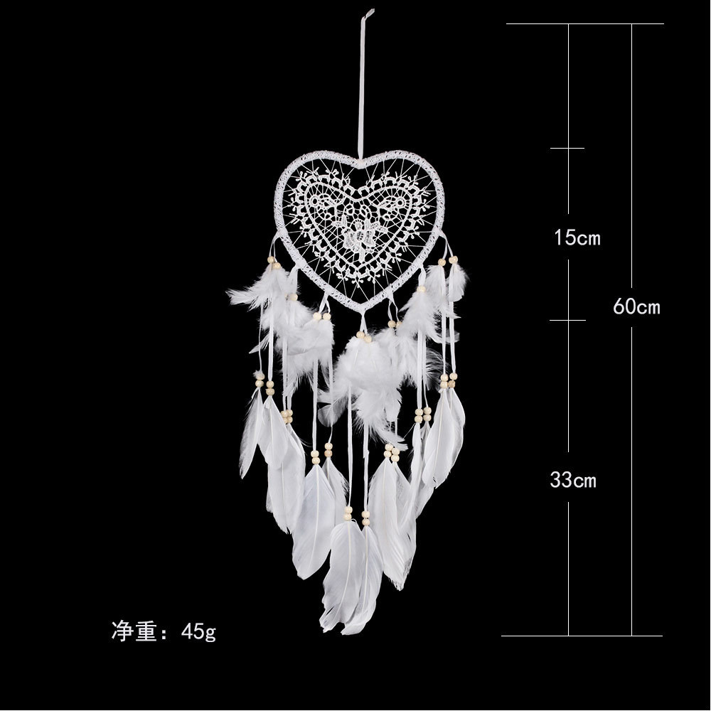Black Handmade Dream Catcher Net With Feathers Wall Hanging Home Car Decor Gift 