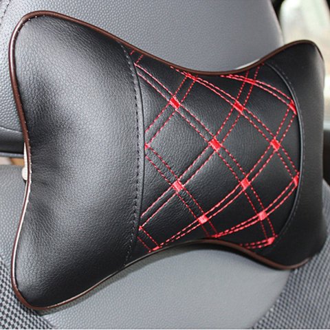 PU & Cloth Excellent Durability Auto Safety Car Headrest Breathe Seat Head Neck Rest Pillow Universal Fit For All Vehicles ► Photo 1/6