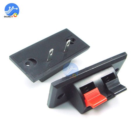 2Pcs Spring Clip Speaker Terminal 2 Way Binding Post Connector Socket Jack Sound Audio Speaker Terminals ► Photo 1/6