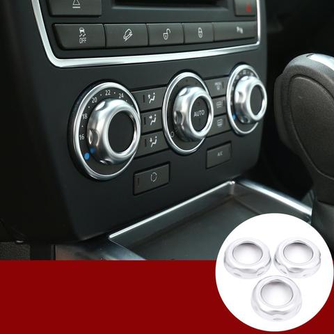 Car Interior Accessories ABS Matte Chrome Fit For Land Rover Freelander 2 2007-2012 Air Conditoin knob Trim 3pcs/set ► Photo 1/6