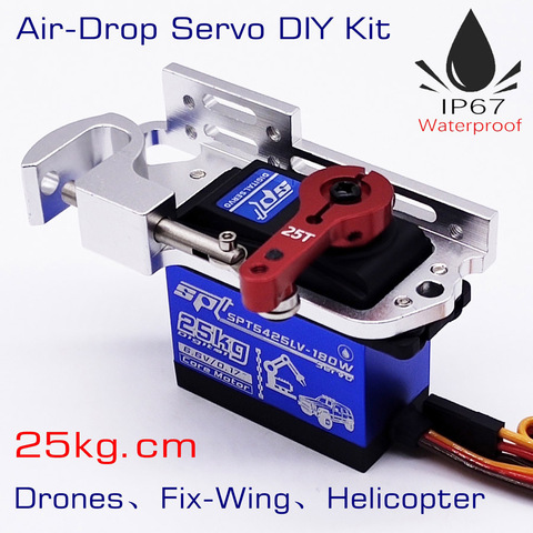 STServo 25kg Remote Control Air-Drop Releasable Servo Kit maximum 6kg load release goods from air for Drone Fix-wing Helicopter ► Photo 1/6