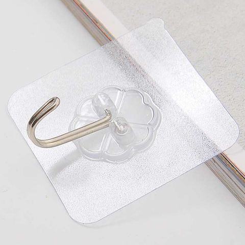 Powerless Invisible Useful Transparent Seamless Adhesive Hook Sticking Wall Hook Hanger Waterproof Creative Decoration ► Photo 1/6