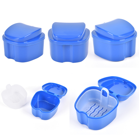 1pcs Full Denture Bath Box With Hanging Net Container Denture Box Denture Case Prosthesis Container ► Photo 1/6