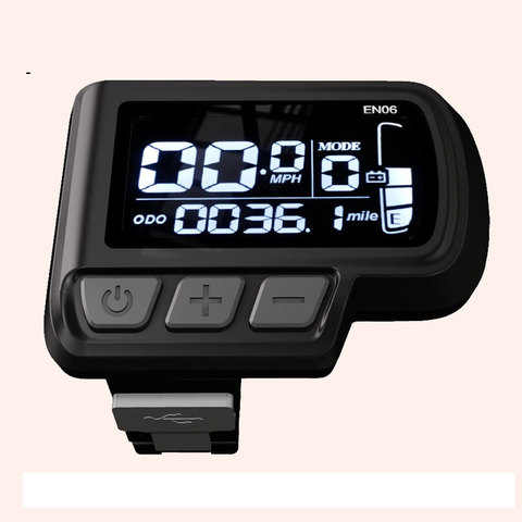 FOCAN EN06 24V 36V 48V Ebike Panel LCD Screen Display for Electric Bicycle Scooter with USB ► Photo 1/2