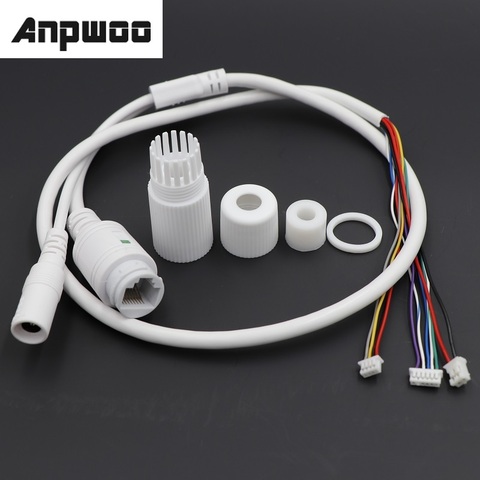 CCTV POE IP network Camera PCB Module video power cable Withe, 65cm long, RJ45 female connectors with Terminlas,waterproof cable ► Photo 1/3